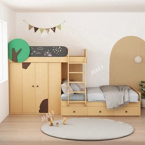 Ensemble de chambre à coucher en bois pour enfants, Design <span class=keywords><strong>Original</strong></span>, <span class=keywords><strong>lit</strong></span> superposé à deux niveaux pour garçons - Product Image 2