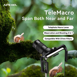 Apexel Nouveau kit d'objectif de téléphone portable 2 en 1 6X téléobjectif et objectif macro 150mm avec pince universelle pour <span class=keywords><strong>iPhone</strong></span> - Product Image 2