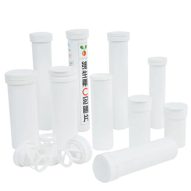 2024 फैक्टरी अनुकूलित प्लास्टिक पीपी एफरवेसेंट टैबलेट ट्यूब सस्ती कीमत के साथ गर्म उत्पाद फ्लिप-सील गोली बोतल आकार खाद्य उपयोग