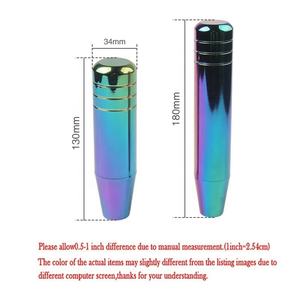 LOGO personalizzato manuale universale 13cm/18cm in alluminio cromato al <span class=keywords><strong>Neon</strong></span> JDM pomello del cambio auto da corsa pomello del cambio - Product Image 4