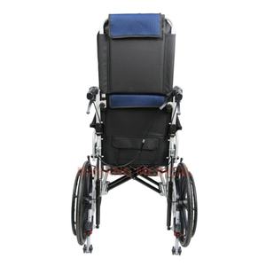 Fauteuil roulant manuel pliable en aluminium léger et portable, dossier inclinable, largeur du siège 46 cm, hauteur du dossier 76,5 cm, vente chaude - Product Image 5