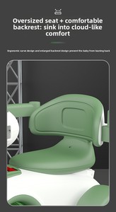 Mini moto <span class=keywords><strong>3</strong></span> en 1, voiture à pédales 6V pour enfants de 1 à 4 ans, voiture à pédales électrique à 4 roues avec télécommande et poignée de poussée - Product Image 4