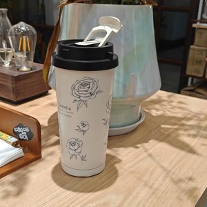 Tasse à café isotherme en acier inoxydable Lily of the Valley avec indicateur <span class=keywords><strong>de</strong></span> température pour eau chaude, cadeau d'affaires - Product Image 3