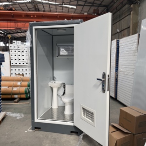 TOPPRE Salle de bain Toilette portable pour adultes Toilettes publiques <span class=keywords><strong>WC</strong></span> Salle de douche mobile Cabine de toilette VIP Toilette préfabriquée à cadre en acier léger - Product Image 3