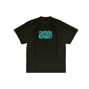 Camiseta de Hombre de Manga Corta con Cuello Redondo, Estilo Deportivo, Corte Regular, Estampado de Personajes, Algodón de 220 GSM, Raglán, Estilo Vintage - Product Image 5