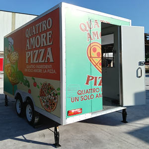 Cocina móvil cuadrada con chasis de acero galvanizado, aprobada por DOT, CE y VIN, equipada con todo el material necesario para un remolque de comida rápida. - Product Image 1