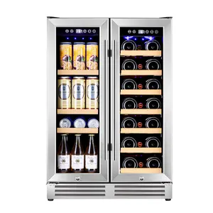 120L 24 inç 36 şişeler 57 kutular içecek soğutucu çift bölge yan yana bira buzdolabı içecek soğutucu üreticileri