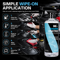 Spray para el Cuidado del Compartimento del Motor, 500 ml, Revestimiento para el Compartimento del Motor, para el Cuidado y Detallado de Superficies de Plástico y Goma