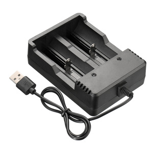 เครื่องชาร์จ USB แบบสองช่องสำหรับแบตเตอรี่ลิเธียม 18650 26650 3.7V สำหรับชาร์จไฟฉาย - Product Image 2