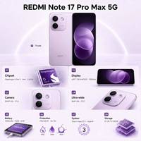 Version 2026 Nouveau Smartphone Original REDMI Note 17 Pro Max 5G, Double Caméra 50MP+8MP, Téléphone Android Xiaomi Version Globale