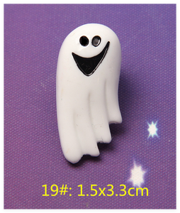 Cabujones planos <span class=keywords><strong>de</strong></span> resina artísticos pintados a mano con motivos <span class=keywords><strong>de</strong></span> casa, zombi, mago, esqueleto, gato negro, sombrero, calabaza, fantasma, para collares, zapatos y adornos - Product Image 4