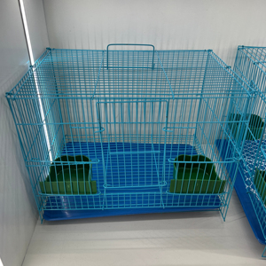 Gabbia per animali domestici pieghevole in metallo con motivo solido moderno per conigli domestici porcellini d'India cincillà piccoli uccelli - Product Image 1