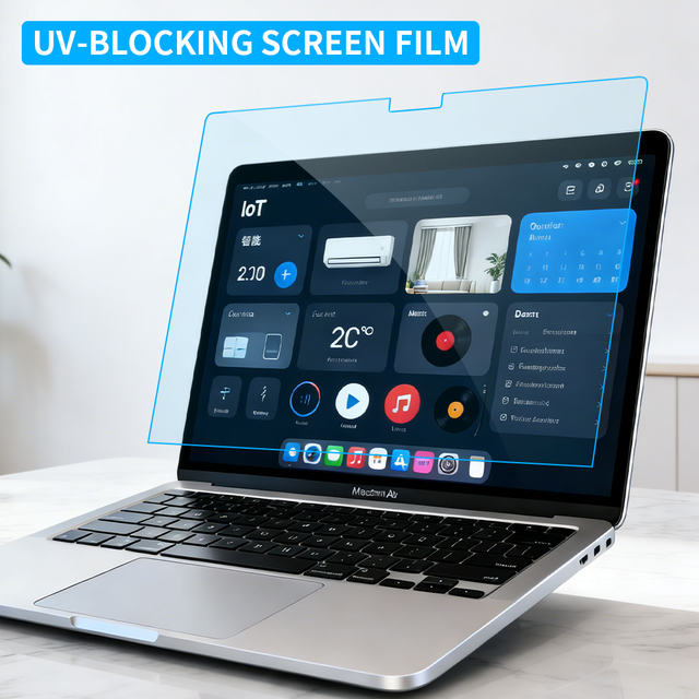 Scratch-resistant Anti-blue Light UV-blocking Matte Screen Protector for Apple MacBook Pro/Air 13.3 14.2 15.4-inch Laptops