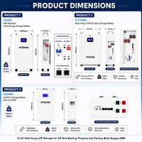 Batterie solaire Hysonn pour villas au Moyen-Orient, 51,2 V, murale, stockage LFP pour projets hors réseau et approvisionnement en gros pour usines (OEM)