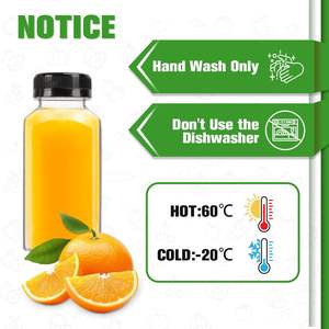 Hot Selling 16 Oz Disposable Clear <b>Food</b> Grade <b>Pet</b> Plastic Square Juice 500Ml Beverage Bottle With Tamper Proof Cap - Product Image 2