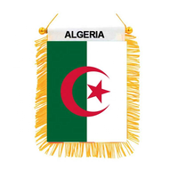 Drapeau de l'Algérie : Cape, Housse de Capot de Voiture, Drapeau de Rétroviseur, Drapeau à Corde, Porte-clés, Lunettes, Écharpe, Chapeau, Bracelet, T-shirts, Sac, Collier