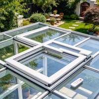 Toit de véranda motorisé sur mesure, fenêtre de toit isolée thermiquement en aluminium, fenêtre de toit électrique pour maison