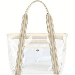 Sac à main japonais en toile avec fermeture éclair, grande capacité, souple, pour le bureau ou le déjeuner, style Mori, simple et polyvalent, doublure en polycoton - Product Image 3