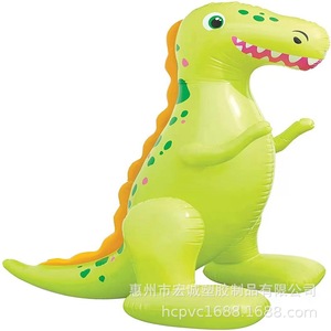 เครื่องพ่นน้ำไดโนเสาร์เป่าลมสีเหลือง ทำจาก PVC สำหรับเด็กเล่นกลางแจ้งในสวนหลังบ้าน - Product Image 5