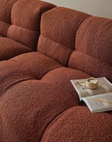 Ensemble de canapé modulaire inclinable, extensible, moderne, minimaliste, en tissu 3D, confortable, rembourré, meubles de salon