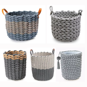 <span class=keywords><strong>Cesta</strong></span> de cuerda de algodón tejida a mano de la misma marca famosa, <span class=keywords><strong>cesta</strong></span> de almacenamiento de ropa sucia para mascotas - Product Image 1