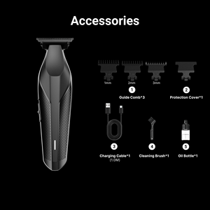 Recortadora de Precisión Profesional Inalámbrica Recargable con Cabezal Desmontable AL-251A, Recortadora de Cabello con Cuchilla en T y Diseño Único - Product Image 6