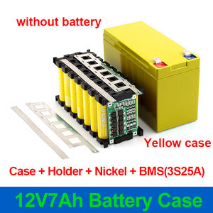 Caja para Baterías 18650, 12V7Ah, Soporte con Separadores de Celdas, Plástico ABS Negro, para Baterías Lifepo4 y Li-Ion, Accesorio para Paquetes de Baterías Verdes - Product Image 6