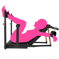 BANSEY Lit de contention avec support pour machine sexuelle, banc de fessées réglable, chaise de bondage, Panca spanking, mobilier pour adultes