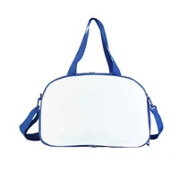 Sac de sport de danse avec logo personnalisé sac de voyage fourre-tout Oxford en polyester bleu avec sublimation de sacs à bagages de style tendance