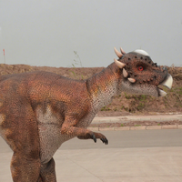 Costume de dinosaure animatronique interactif grandeur nature, résistant aux intempéries, en acier, idéal pour centres commerciaux, parcs et jardins d'enfants - Offre Spéciale
