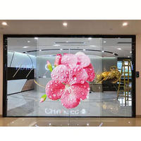Film ultra fin et léger Écran LED transparent Panneau mural LED pour fenêtre en verre pour vitrine de magasin Usine Taille personnalisée en gros