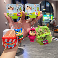 Crayon Petit Peluche Super Douce Porte-clés Pendentif 8CM Unisexe Anti-stress Décoration pour Voiture et Machine à Griffes