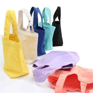 Factory Price Customized <strong>Colour</strong> Casual Mini <strong>Canvas</strong> Tote Picnic Lunch Cotton Tote Bag Easy Carrying - Product Image 2