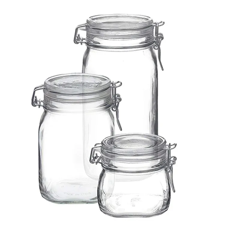 Hot sale professional factory manufacturing wholesale 250ml 500ml jelly food storage jar jam glass jars with airtight lids