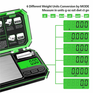 Tragbare 200g/0,01g Mini-Taschenwaage für Schmuck Hochpräzise Digitale Edelstahl-Goldwaage für Gold Diamanten <span class=keywords><strong>1kg</strong></span> - Product Image 4