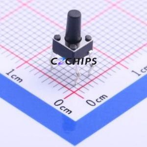 K2-1109DP-I4SW-01 Tactile Switch Through hole-4P,4.5x4.5mm Switch Single Pole Single Throw Round Button 2.5N Through Hole - Product Image 1