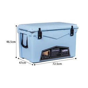 Rouser Outdoor 60QT Carro Refrigerador Personalizado Hard Shell Personalizado Refrigeradores Hard Cooler Rotomolded Refrigeradores Ao Ar Livre Caixa De Plástico