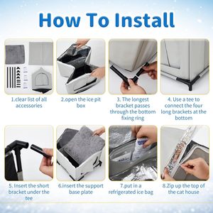 בית לחיות מחמד בית לחיות מחמד חיצונית 11 ק ג גור מחסה לחתולים פנים/חיצוני מבודדים חתול בר מחסה בד oxford קל - Product Image 5