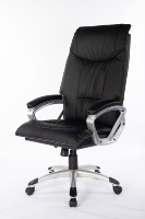 Fauteuil de bureau exécutif moderne en cuir à dossier haut, design ergonomique, pivotant, inclinable, siège réglable en hauteur, rembourré, pour chambre à coucher