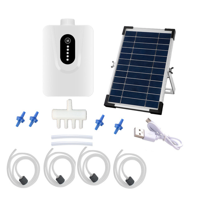 Large Capacity Storage Outdoor Fish Pond Solar Water Pump Aerator with Bracket One Quarter Solar Oxygen Pump