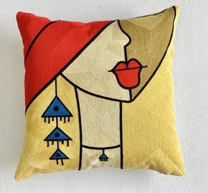 Funda de cojín <span class=keywords><strong>Picasso</strong></span> europeo de lona de algodón al por mayor, funda de cojín decorativa con bordado de belleza para cama de oficina - Product Image 5