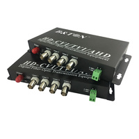 Multiplexeur vidéo CCTV 4 canaux Convertisseur fibre CVI/SDI vers fibre