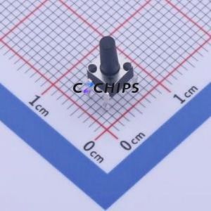 GT-TC075C-H090-L1 Tactile Switch Through hole-4P,4.5x4.5mm Switch Single Pole Single Throw Round Button 1N Through Hole - Product Image 1