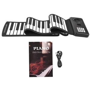 <span class=keywords><strong>Piano</strong></span> portátil de 88 teclas, rollo de mano, <span class=keywords><strong>Piano</strong></span> electrónico de silicona ambiental, <span class=keywords><strong>Piano</strong></span> electrónico profesional plegable sin altavoz - Product Image 2