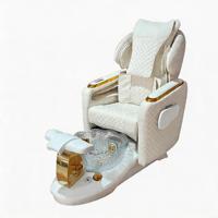 Fauteuil de pédicure spa multifonctionnel de luxe avec bain à remous et dossier réglable pour extensions de cils et pédicure