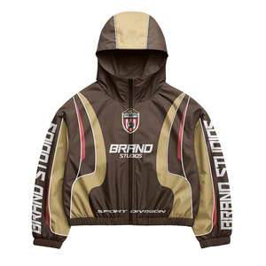 ผู้ผลิตเสื้อผ้าสตรีทแวร์แบบกำหนดเอง ชุดวอร์มโพลีเอสเตอร์กันน้ำสำหรับผู้ชาย ชุดวอร์มน้ำหนักเบาแบบยูนิเซ็กซ์ พิมพ์ลายสกรีน ชุดวอร์มไนลอนแบบจ็อกเกอร์ - Product Image 3