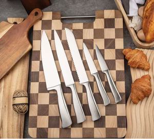 Household Kitchen Food Cutting 8-Piece High Hardness Stainless Steel Kitchen <b>Knife</b> <b>Set</b> with Wood <b>Knife</b> Block - Product Image 5