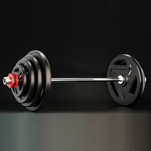 Three-hole rubber barbell piece rubber barbell piece fitness equipment barbell piece weightlifting barbell piece rubber plates