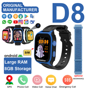 Montre connectée Android avec grande mémoire 8 Go, étanche IP67, 4G, GPS pour enfants, appel SOS en un clic, bracelet supplémentaire en option - Product Image 1