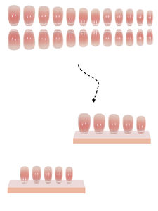 Temooi <span class=keywords><strong>Faux</strong></span> ongles avec de la colle de couleur rose avec de la poudre de paillettes pour les filles du fournisseur d'ongles d'origine - Product Image 6